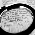 magnifying glass over text magnifying glass over text